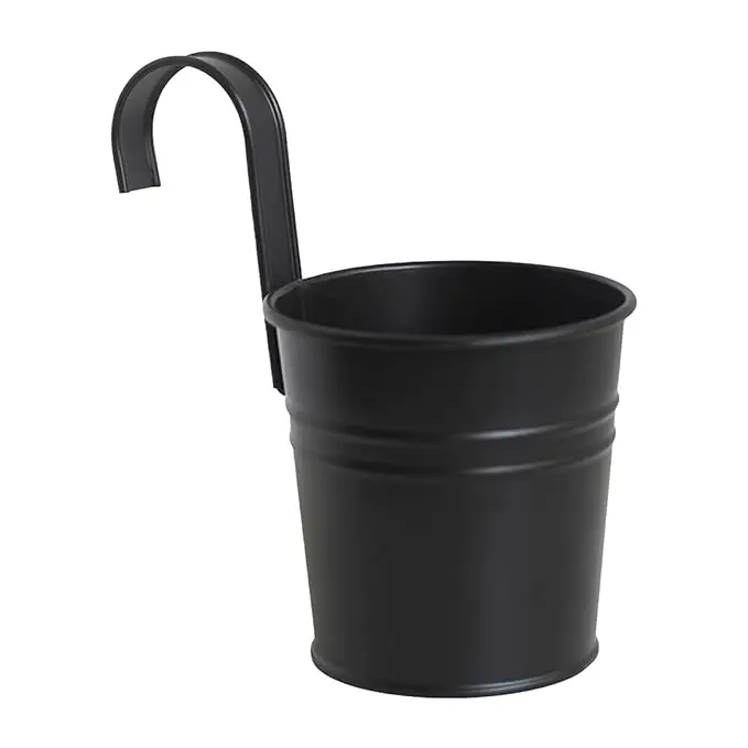 Wall Hang Planter Metal Bucket Hang Balcony Garden Planter Home Decor for Garden Fence Balcony Home