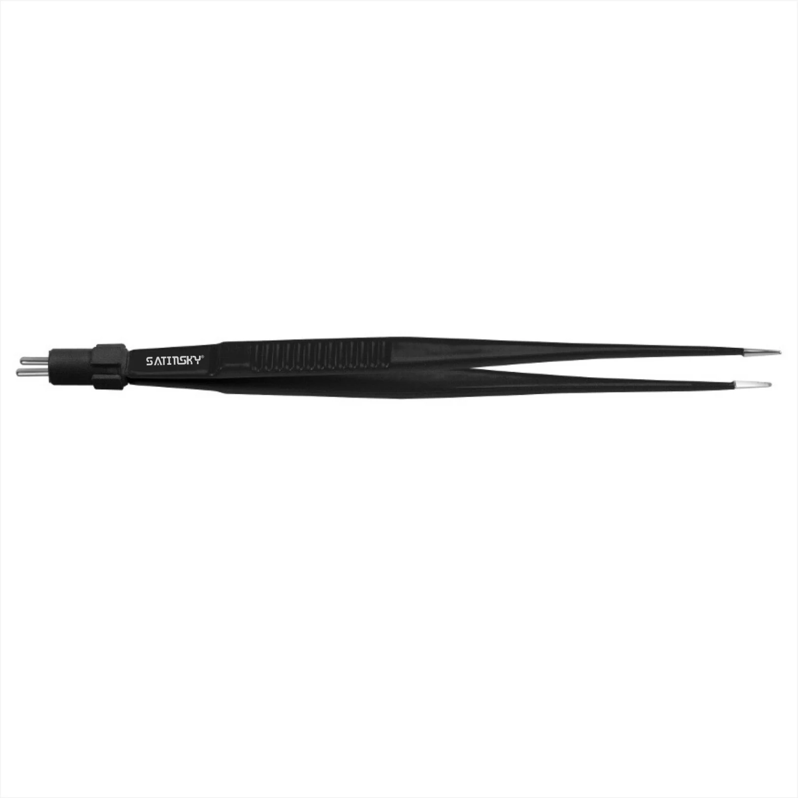 Bayonet 22cm Irrigation Bipolar Forceps Reusable connected to electrosurgical units using bipolar connecting cables
