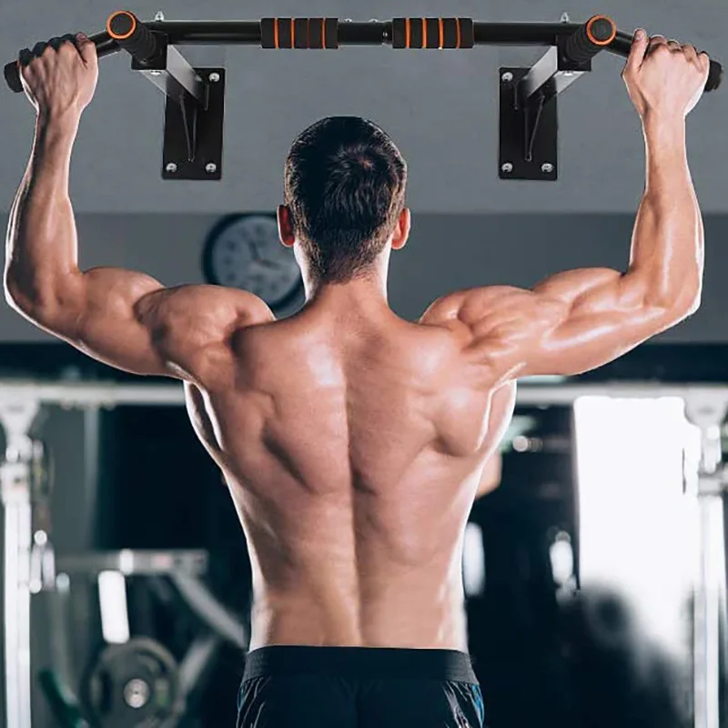 Fitness Heavy Duty Wall Mount Pull Up Bar  Home Gym Foam Handle Chin Up Bar Upper Body Workout Strength Training Equipment