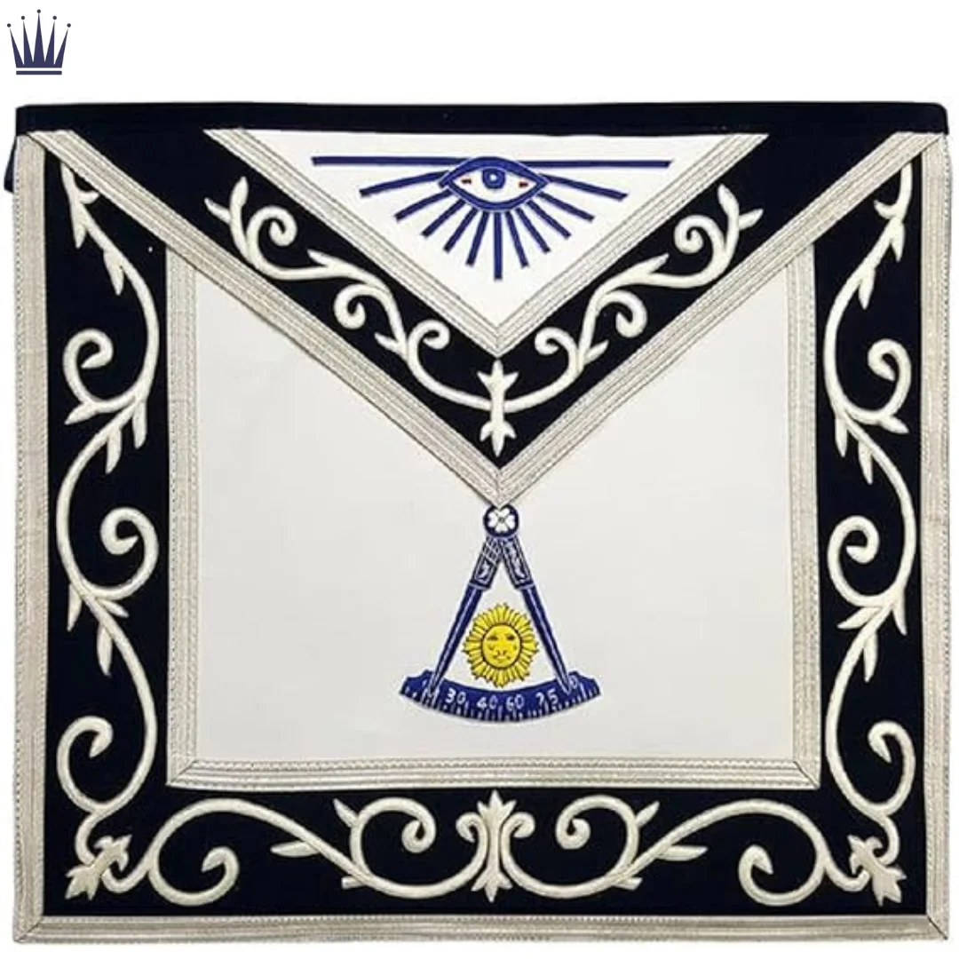 Masonic Blue Lodge Past Master Masons Silk Threaded Masonic Apron Craft Real Leather Apron Stitching & Needlework Wholesale