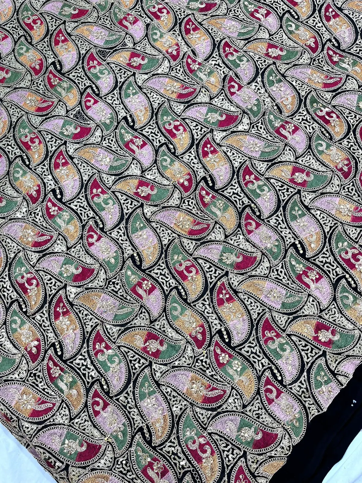Factory Price Embroidery Work Georgette Fabric for Wedding Grown Party Dress from Indian Exporter and Supplier