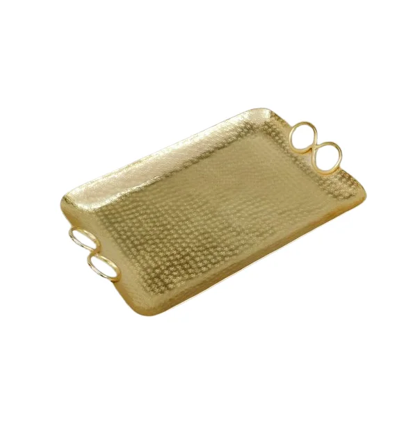 LUXURY DECORATIVE HANDICRAFT GOLD METAL SERVING TRAY NEW COLLECTION CUSTOM MADE METAL TRAY