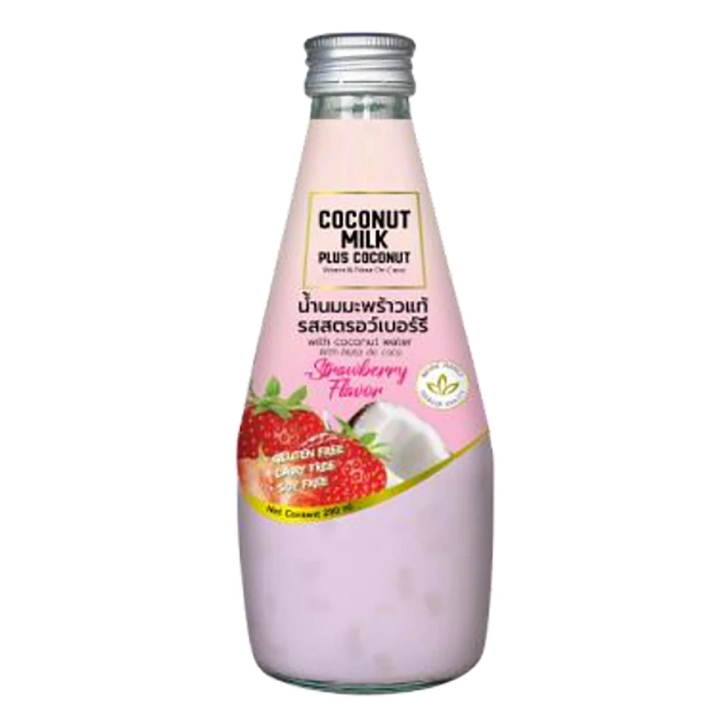 Напиток из кокосового молока с оригинальным ароматом nata de coco в стеклянной бутылке OEM 290 мл от MAREEWA EXPORT CO. LTD.