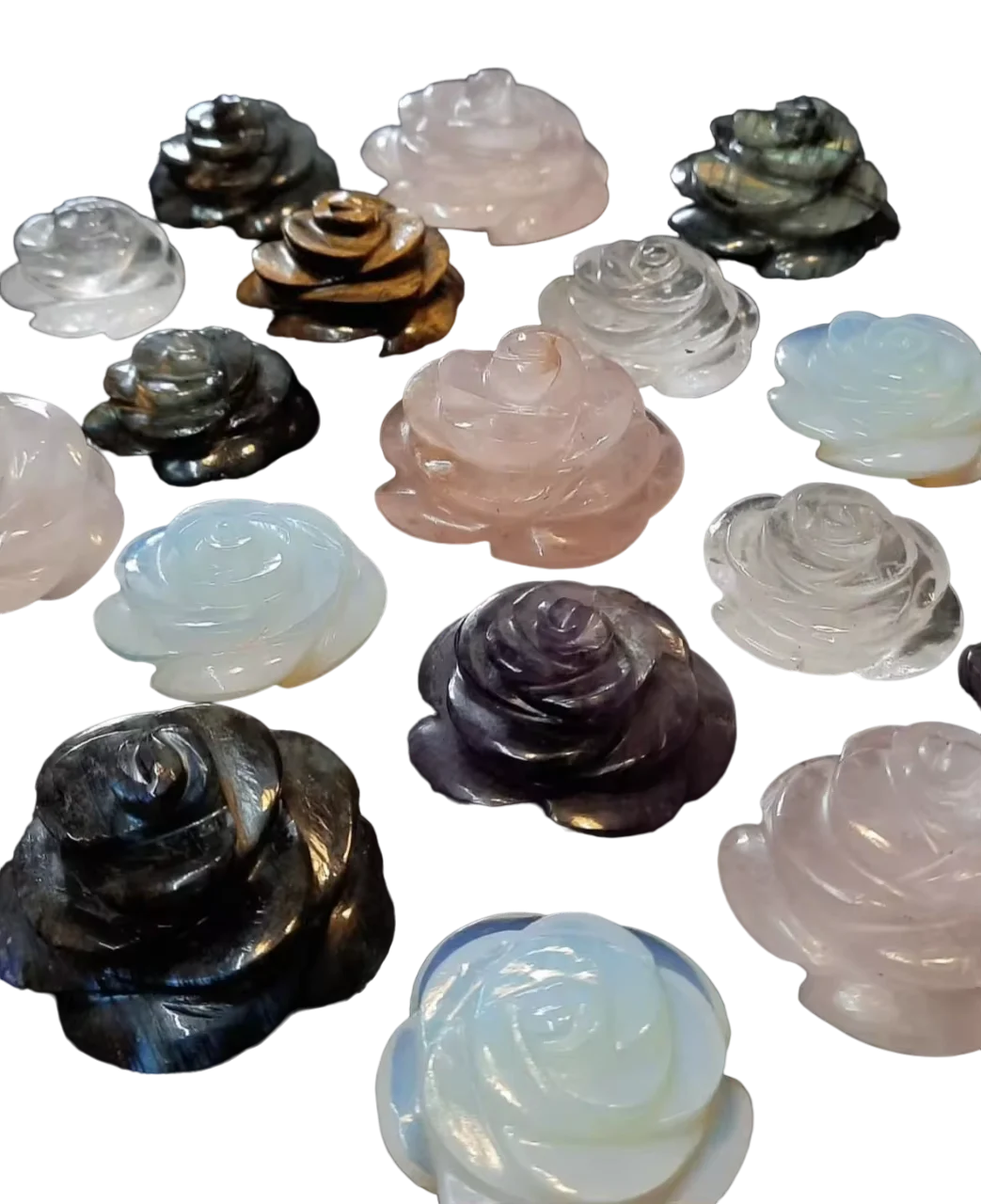 Direct Factory Supply Agate Rose Healing Stones 50-80gms Crystal Gemstone Weights Hand Carved Love Available Competitive Price