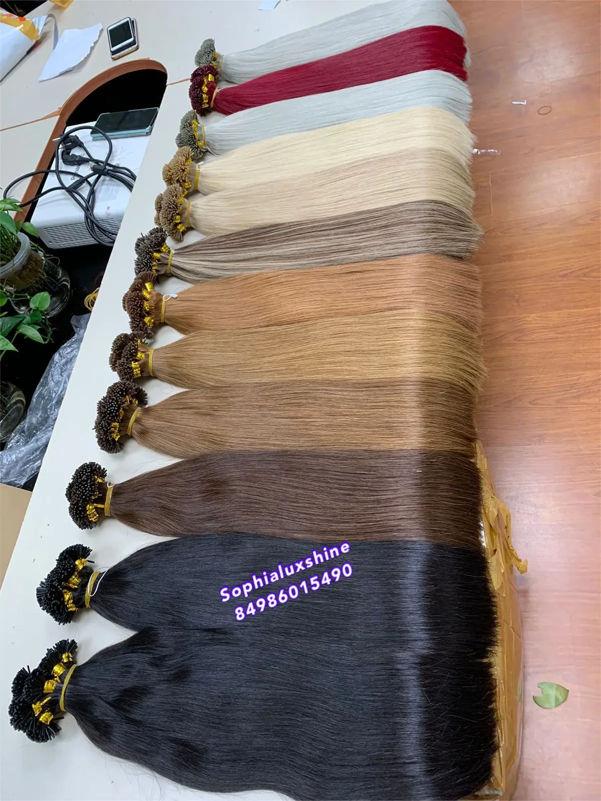 Top product Double drawn Peruvian Hair highlight i tip Hair Extensions Human Hair Extension straight Style AliExpress Sophia