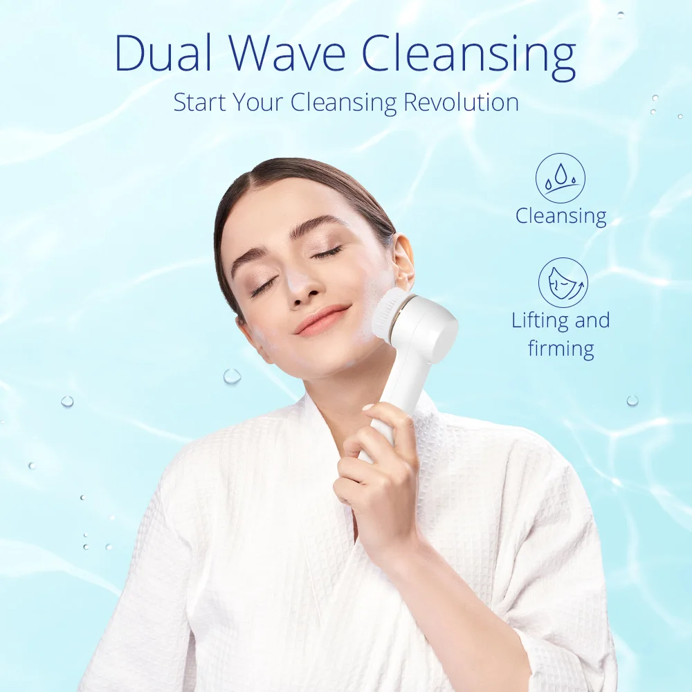 Ultra High-Frequency Vibration Facial Care Machine Gentle Cleaning Brush Hands Stainless Steel Plastic EU Sonic Home