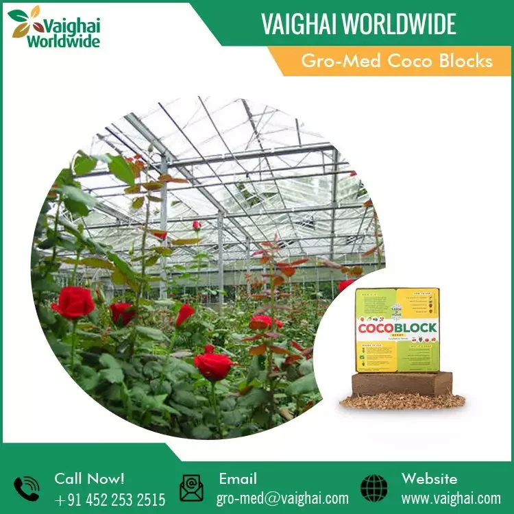 Super Quality Gro Med Coco Peat Husk Chips Block Natural Gro-Med Coco Peat Blocks Plant Seedling Coco Peat Pellets