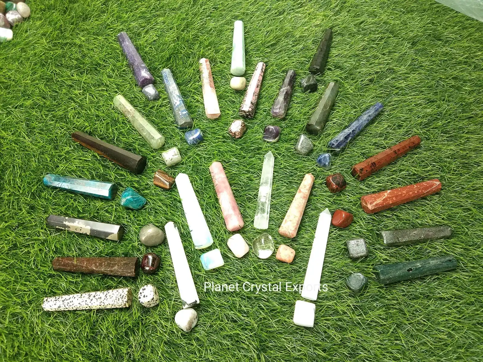 Wholesale High Quality  New Bumble Bee Jasper tower point obelisk wands For Happiness And Positivity Buy From Planet Crystal Exp