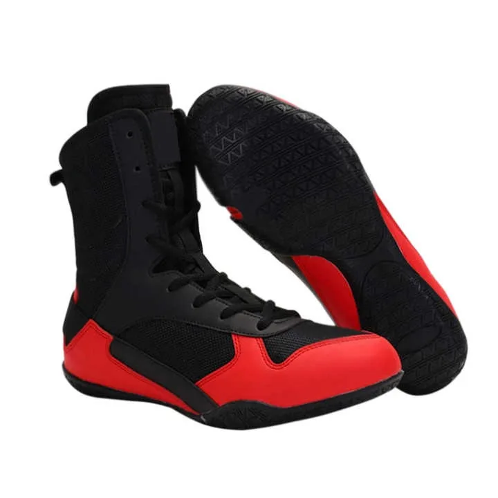 Wholesale High Quality Boxing Shoes With Custom Fit Ankle Support And Lightweight Soles Ideal For Training And Competitions