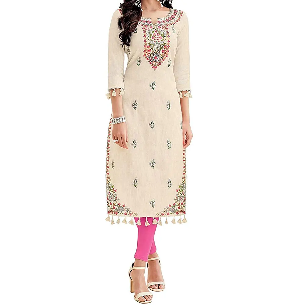 OEM Service Autumn Winter Cotton Women Kurtis Ladies Casual Wear Kurtis With Customized Design