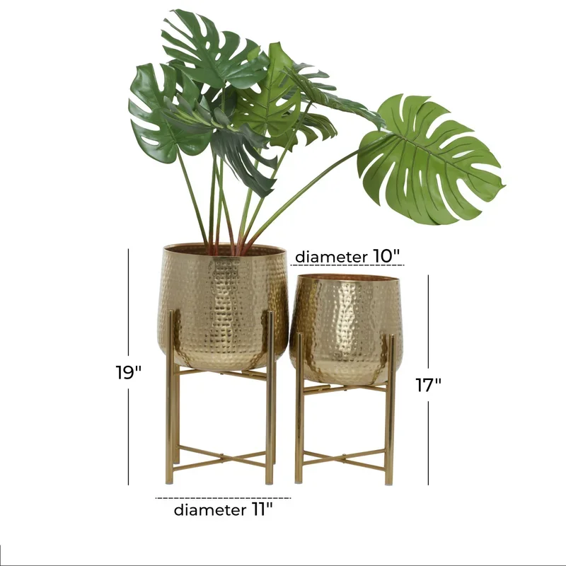 Beautifully Designed Brass Planter Pots for Indoor and Outdoor Plants Perfect for Modern Home Decorative Accents