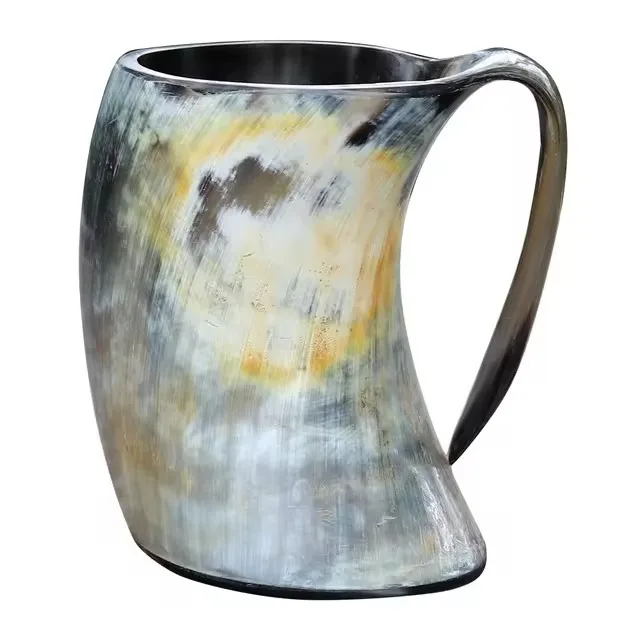 High on Demand Authentic Viking Style Horn Mug Ideal for Home Decor and Renaissance Fairs Available at Bulk Quantity