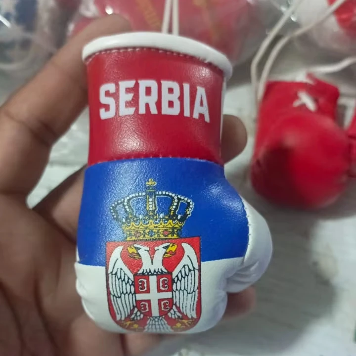 Мини боксерские перчатки зеркало заднего вида с пользовательским флагом