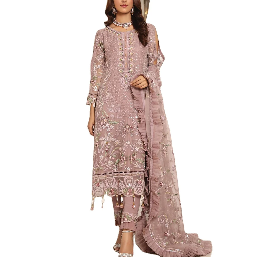 Premium Quality 2022 Latest Design Wholesale pakistani ladies shalwar kameez customized color size best stitching Quality