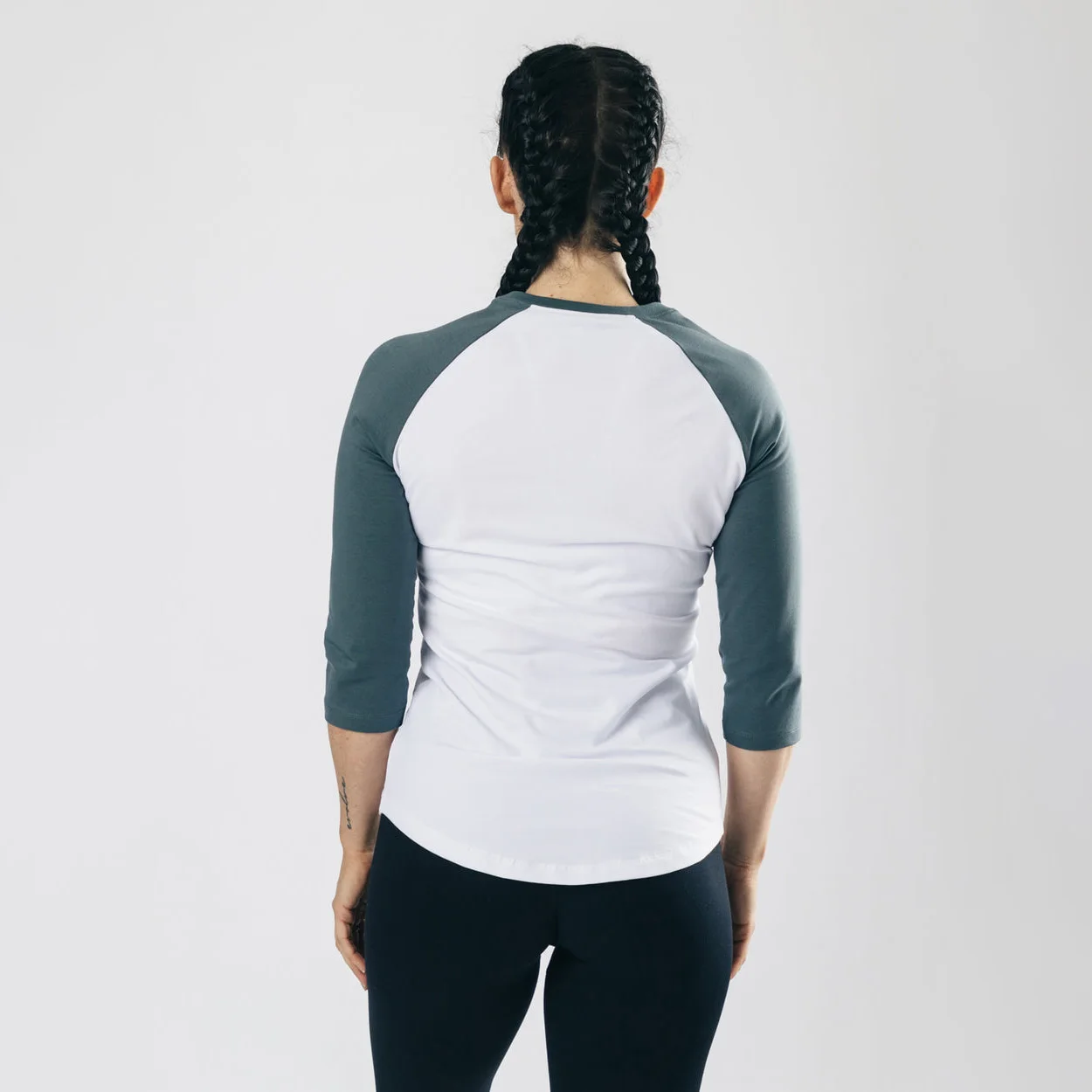 High Quality 100% Combed Cotton Jersey Three Quarter  Sleeve Raglan Sleeves Style T Shirt For Women