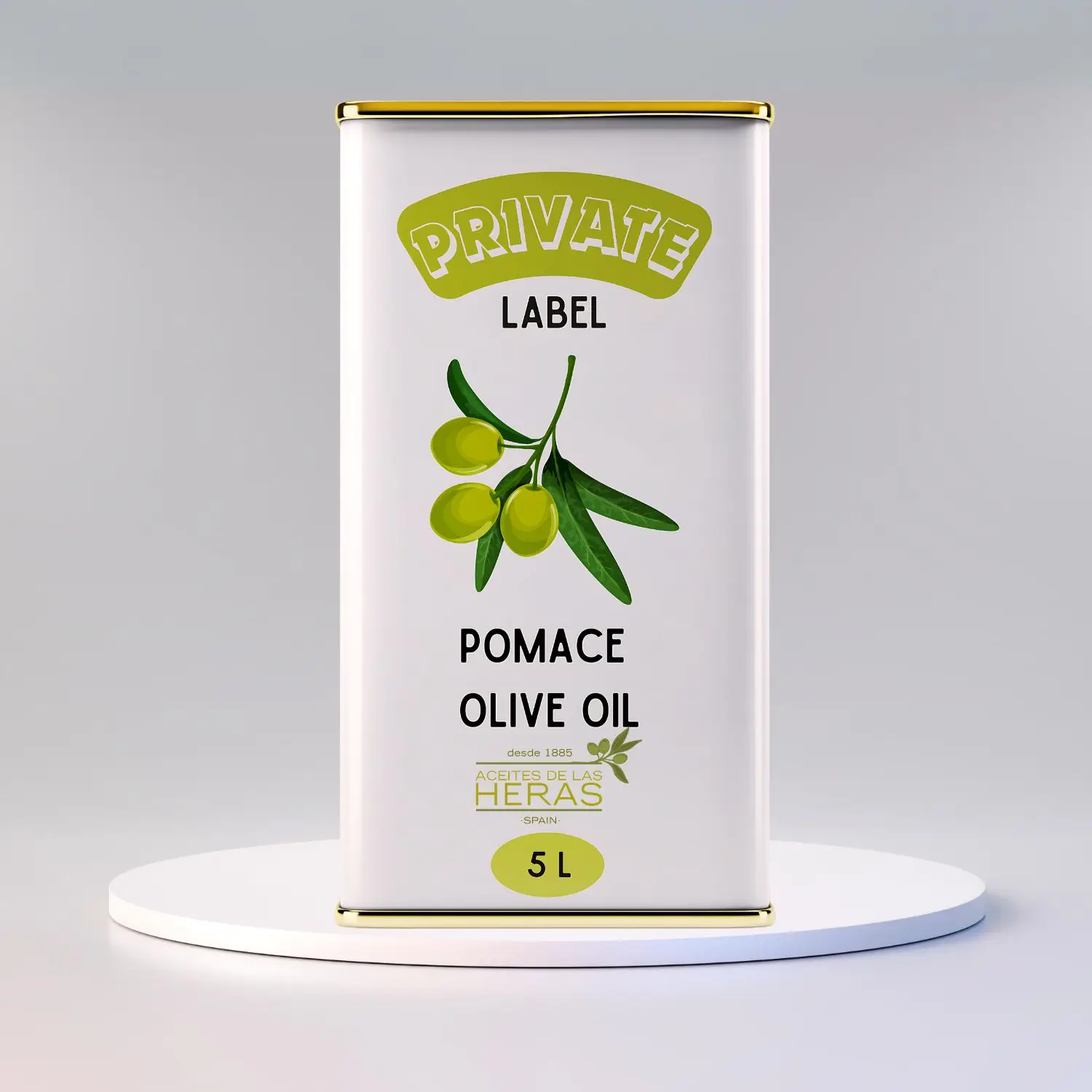 Private Label Pomace Olive Oil 5L Tin Spanish for cooking and frying
