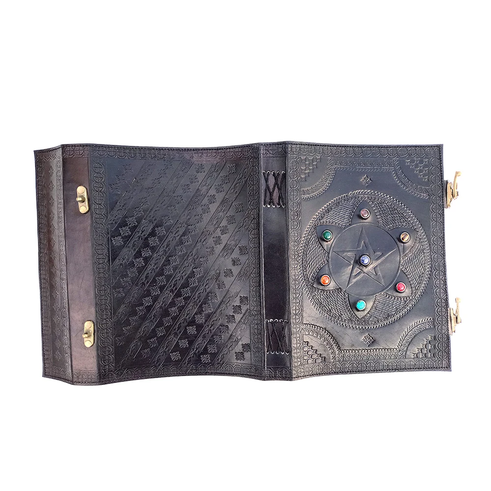 Новое поступление, кожаный журнал Beautiful Seven Stone, высококачественный кожаный журнал ручной работы от индийского поставщика