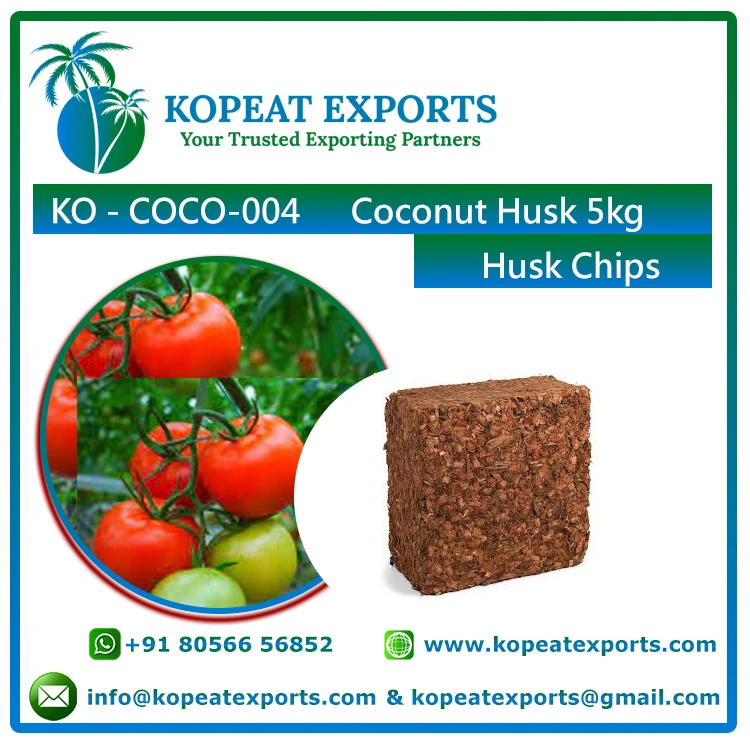 100% Organic Natural Biodegradable Coir Husk 5Kg 100% Natural Coco Peat Husk 5Kgat Affordable Rate With Best Quality From India