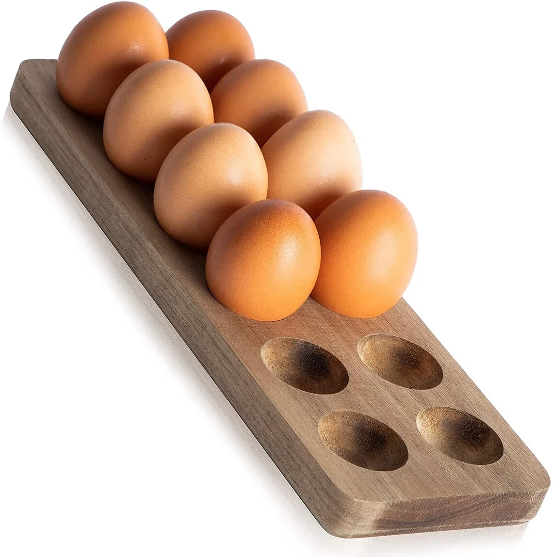 Hot New Handmade Solid Wood Egg Tray from Viet Nam for Kitchen Storage Organizer Display and Accessories