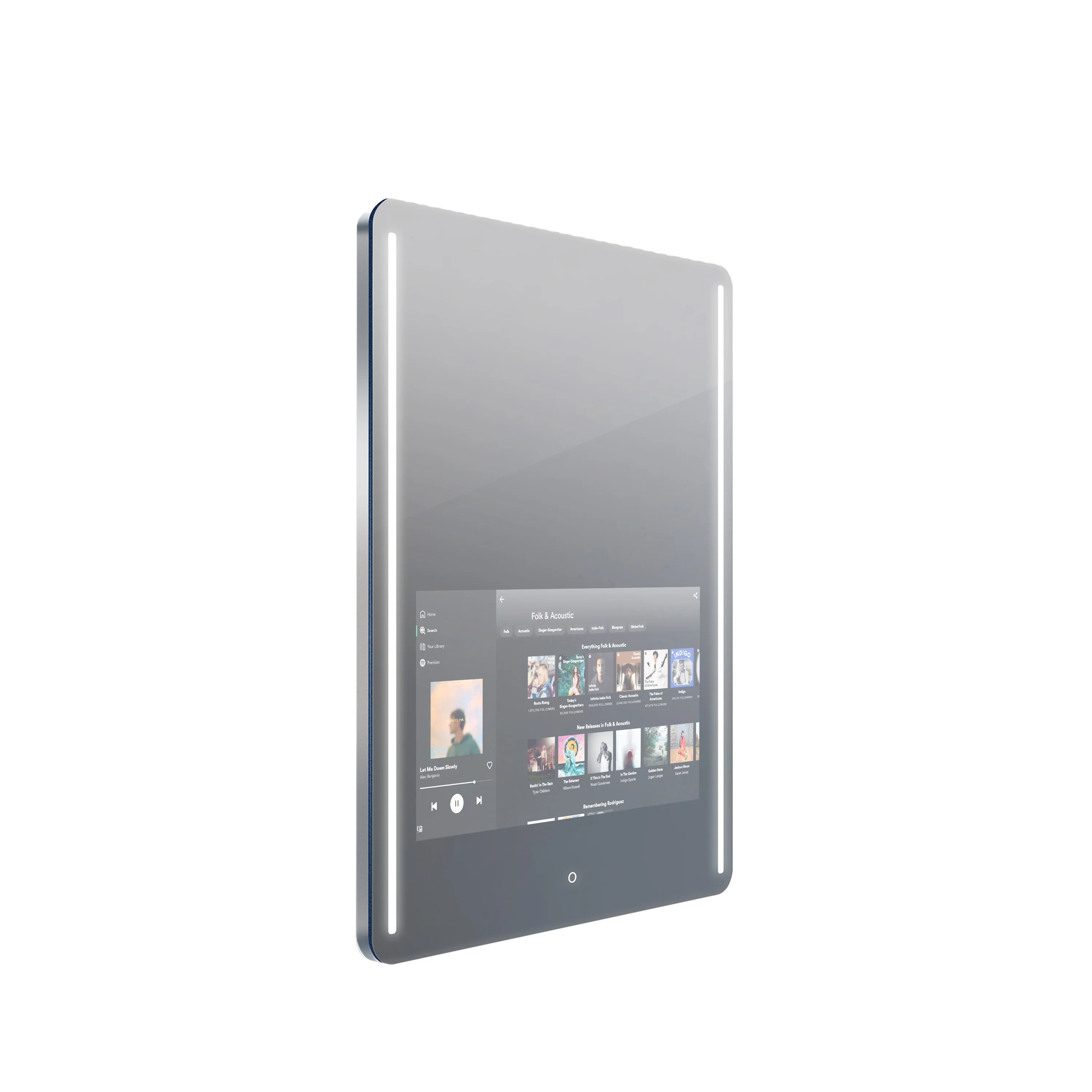 2024 Vercon smart  bathroom mirror TV  mirror HD display  Hifi speaker Bluetooth LED mirror for hotel or apartment