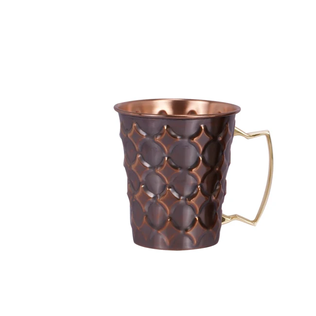 Hot sale High Quality New Hot Hammered Solid 16oz Moscow Copper Stainless Steel Mug Tumbler