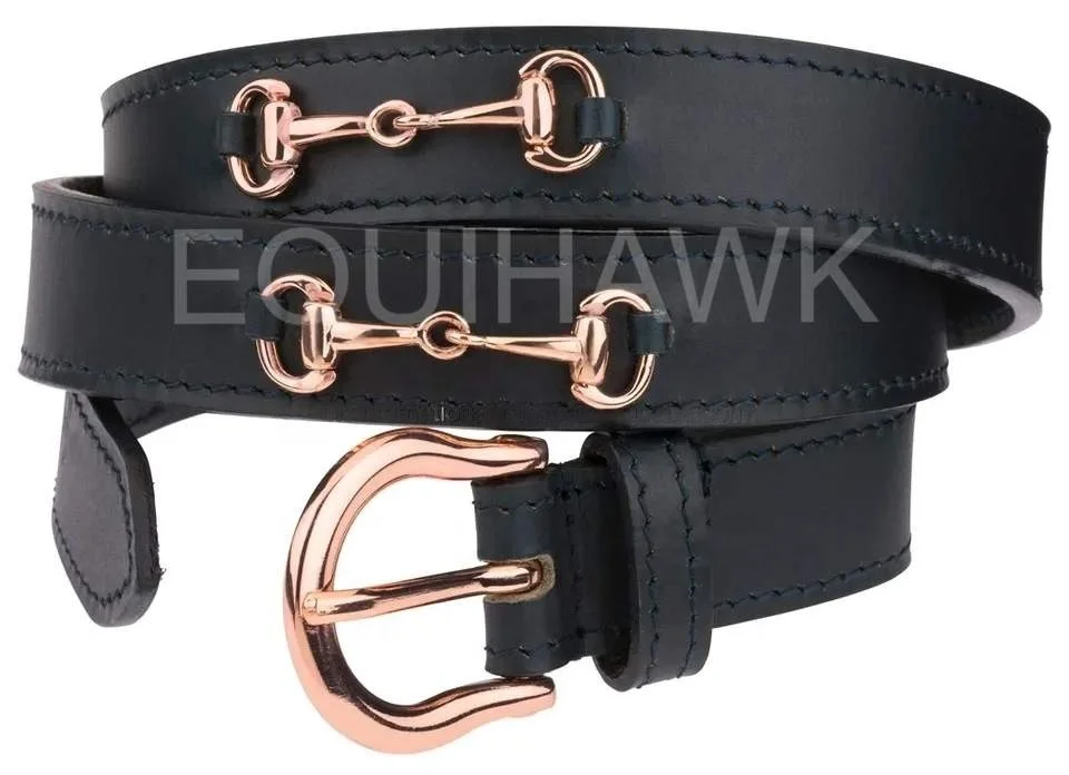 Легкий кожаный ремень для всадника со стразами