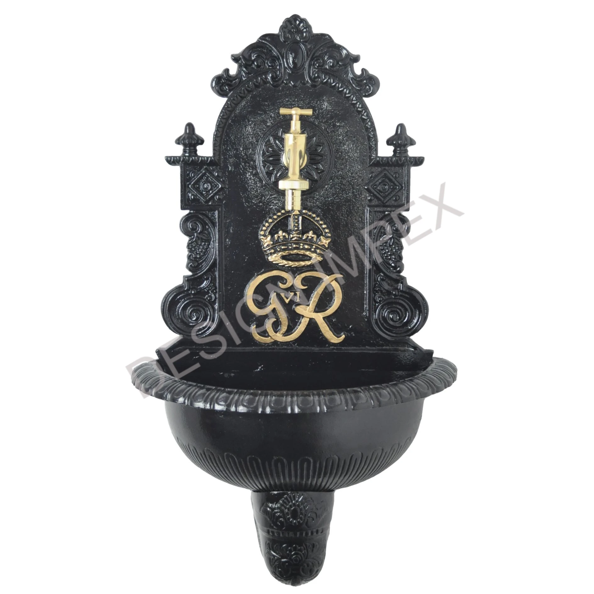 Wholesale Manufacture Of Garden Walls Mounted Wall Fountain Vintage Style New Elegant Outdoor Water Supply Utility With Basin