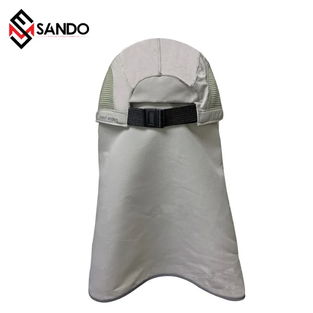 Custom logo high visibility sun protection hat with neck flap reflective material hat for sun protection
