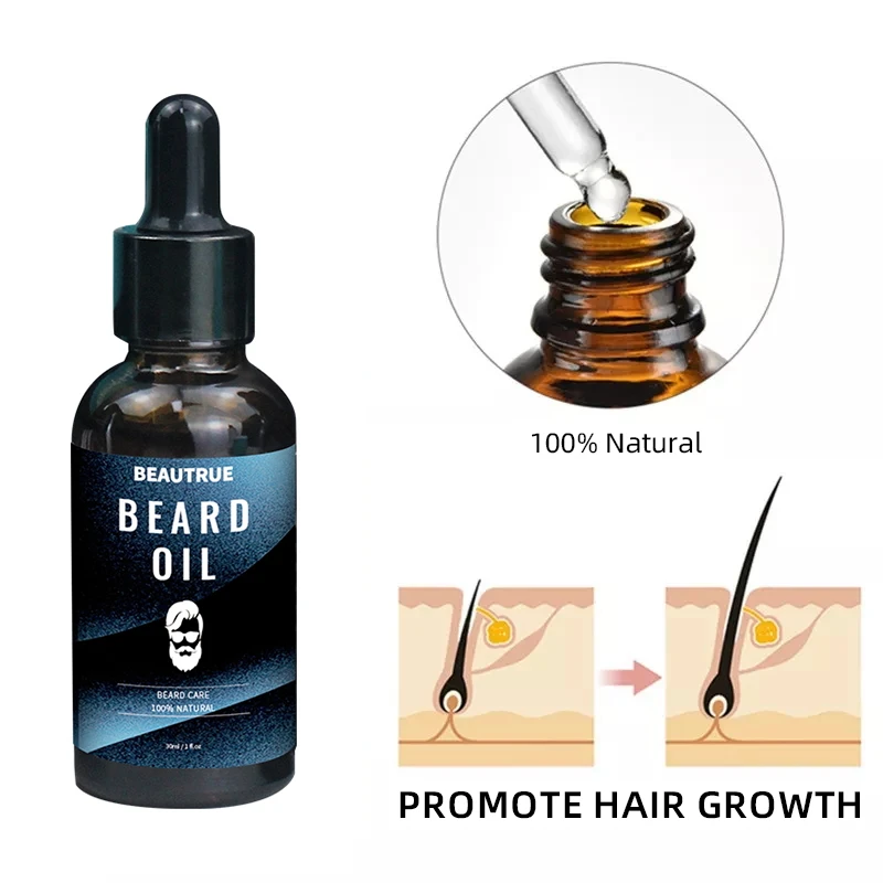 Beard Growing Oil Private Label Wholesale Best Vegan Softens Strengthens Men Care Beard Oil Beard Growth Oil