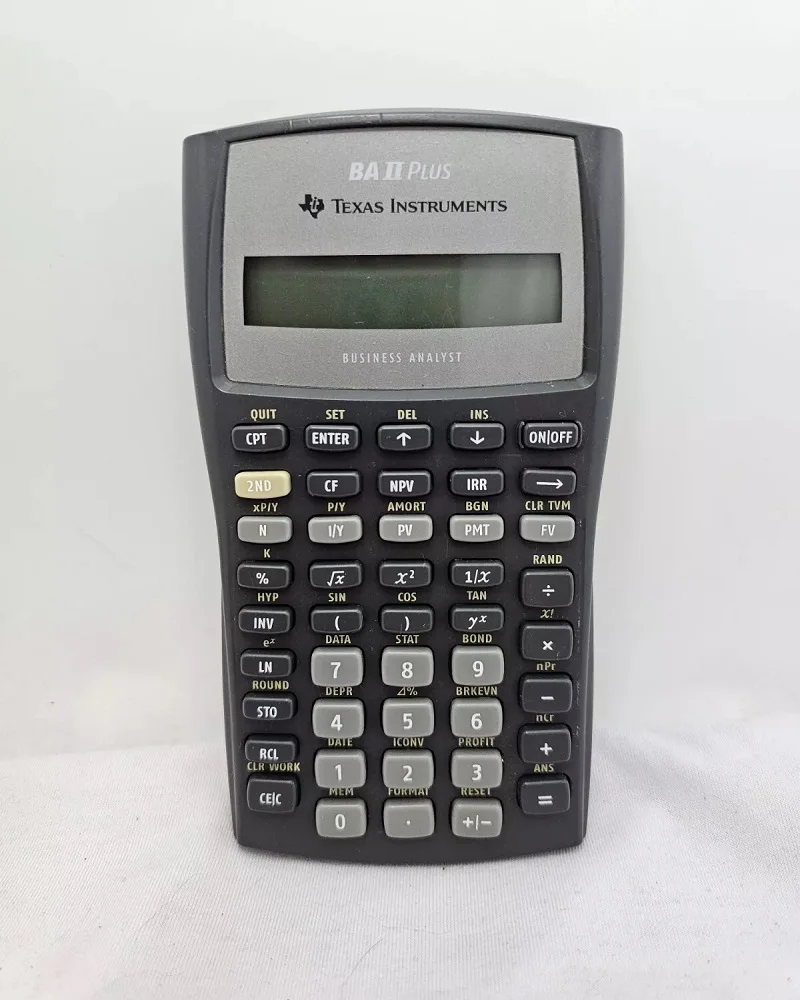 Texas Instruments BA II Plus Desktop Financial Calculator Scientific Style Digital Plastic Solar Battery Power School Other
