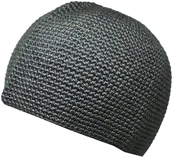 Pack 4 Colors Muslim Beanie CapKufi Hat Prayer Knit Crochet Taqiyah Takke Skull Topi Ramadan Gift