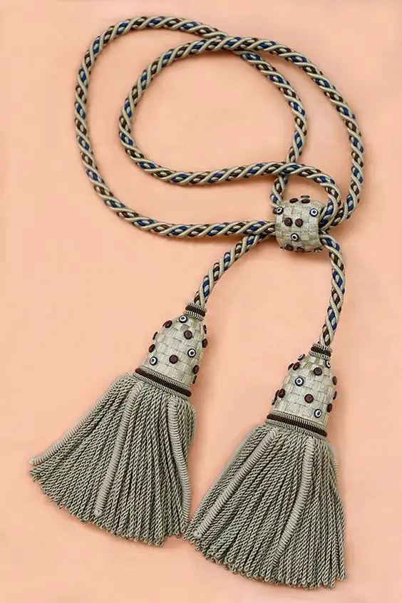 High Quality Wholesale Custom Cheap Unique Style 100% Soft Rayon tassel Curtain Tieback