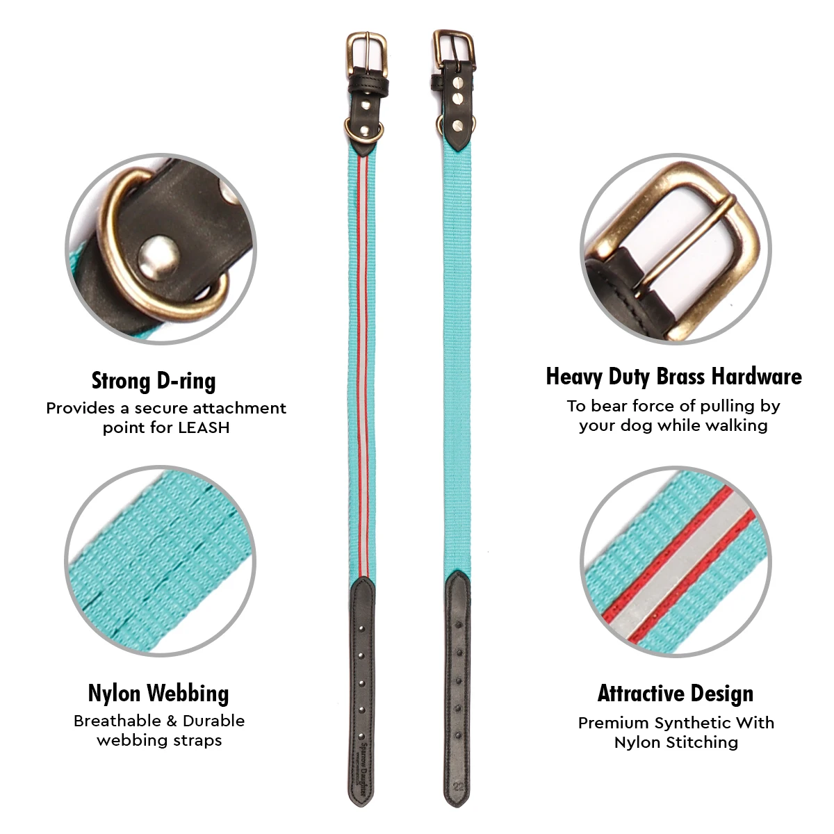 CUSTOM PADDED REFLECTIVE NYLON DOG COLLAR COMBAT NIGHT GLOW CUSTOMIZED METAL BUCKLE  CUSTOM LOGO TACTICAL DOG COLLAR