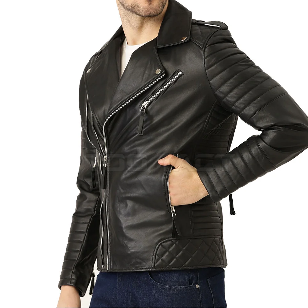 Wholesale Fashion Men Leather Jacket Fashion Men PU Leather Jacket High Quality Leather Jacket