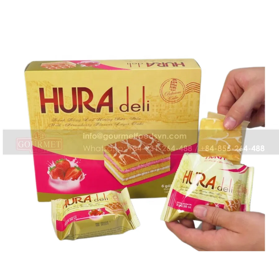 Молочный и клубничный торт Hura Deli со сладким жирным клубничным ароматом мороженого внутри