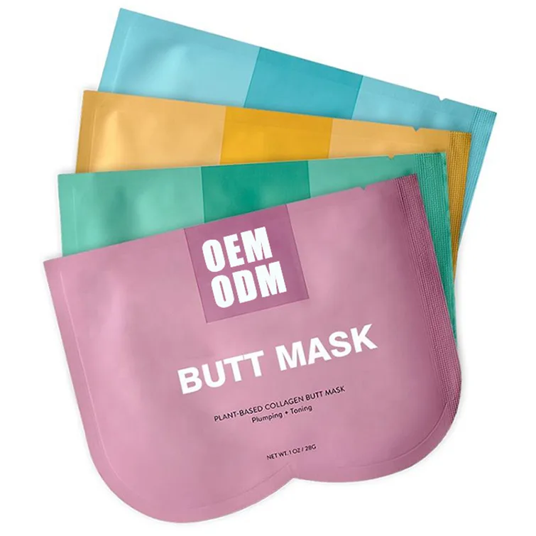 Private Label Custom Vegan Female Body Firming Lifting Buttock Sheet Hip Care Moisturizing Butt Mask