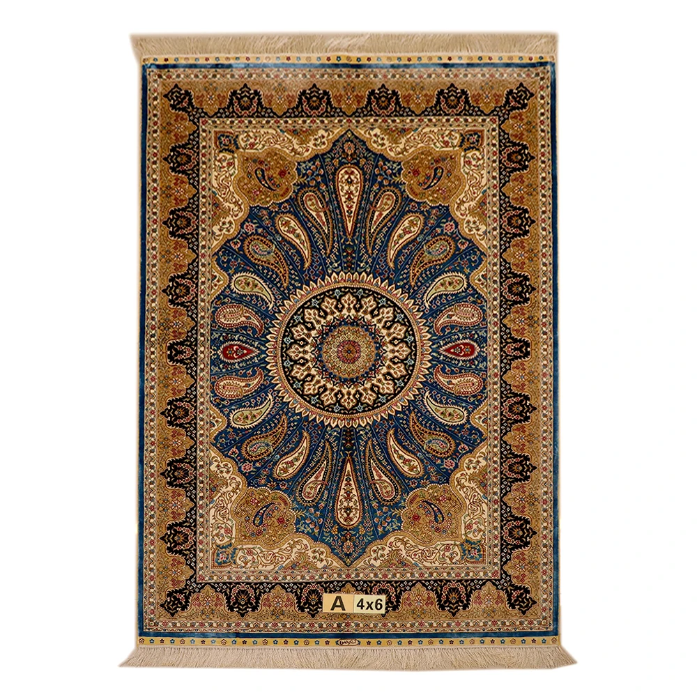 YUXIANG 4*6ft Traditional Carpet Designs Luxury Handmade Silk Carpet Turkish Rugs Online