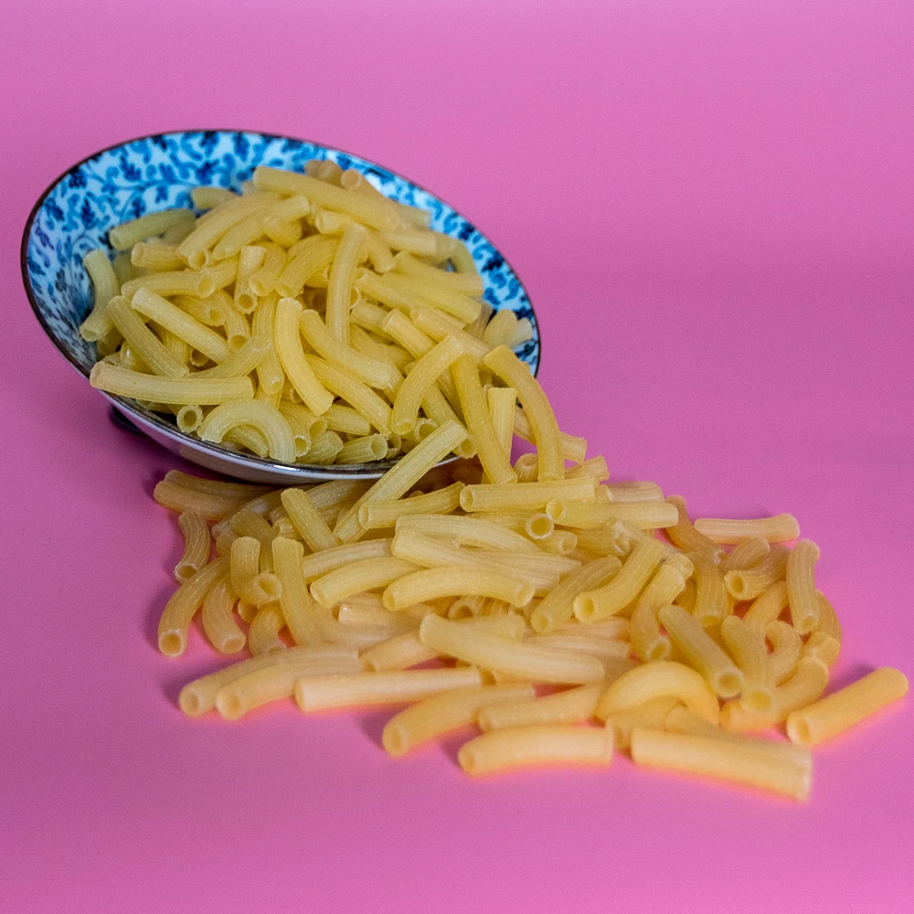 Sugar Free And Low Fat Grain Noodle Products HACCP Certification Bag Packaging Long Yellow Macaroni Rice Pasta