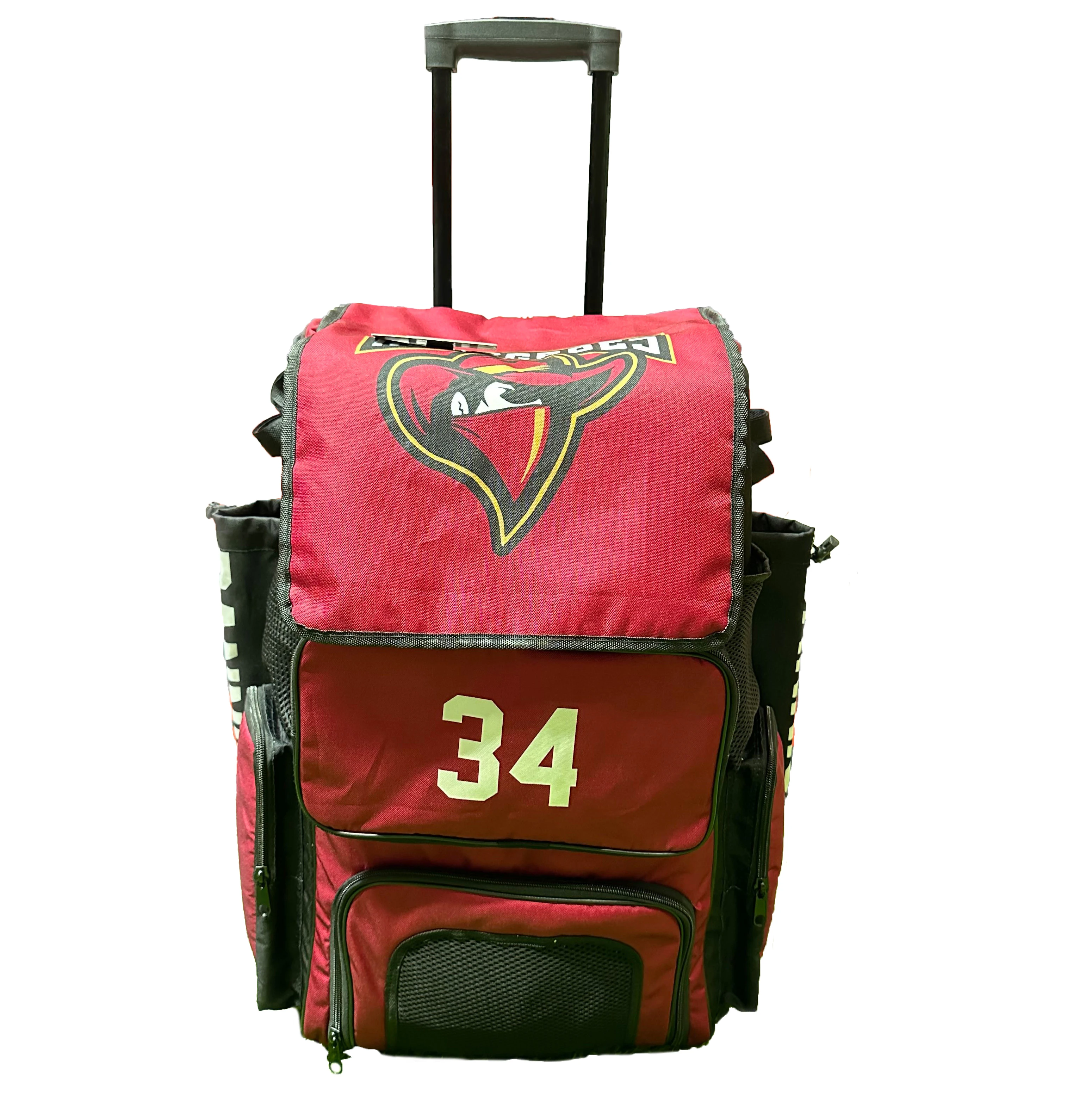 Wholesale Heavy Duty Wheeled Baseball Bag Baseball Rolling Bat Bag Equipment Bag With Customized Logo