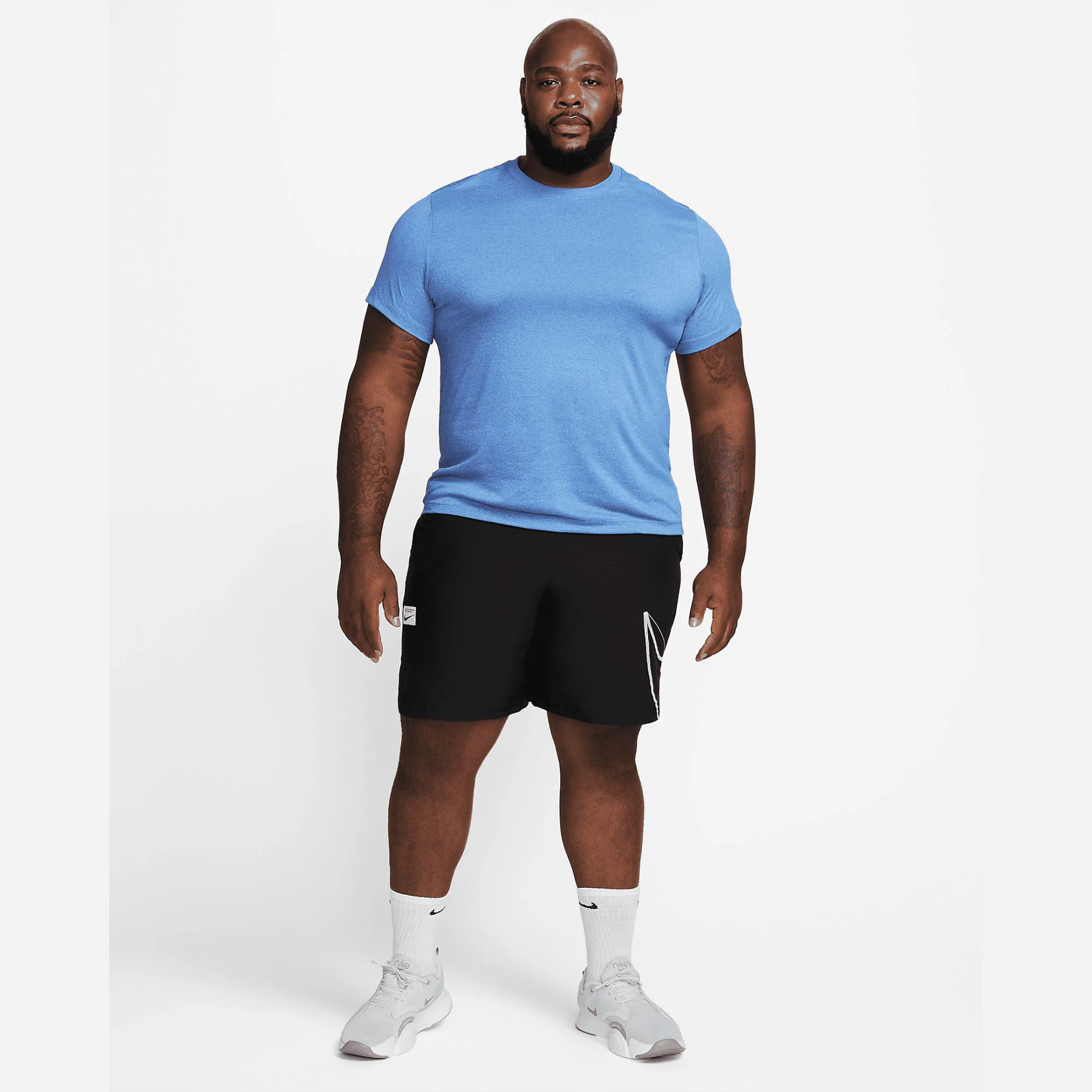 100% Polyester Pacific Blue Mens Fitness T-Shirt Relaxed Standard Fit with Ribbed Neckband Soft and Smooth Jersey Fabric