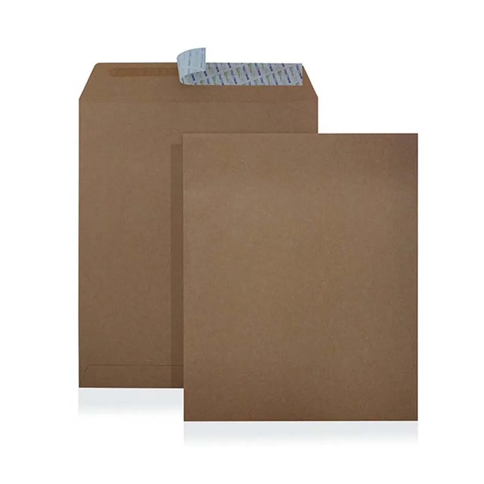 Best Seller Pocket Envelopes 100gsm 280x365mm Kraft Paper Convenient Peel and Seal Stationery Supplies