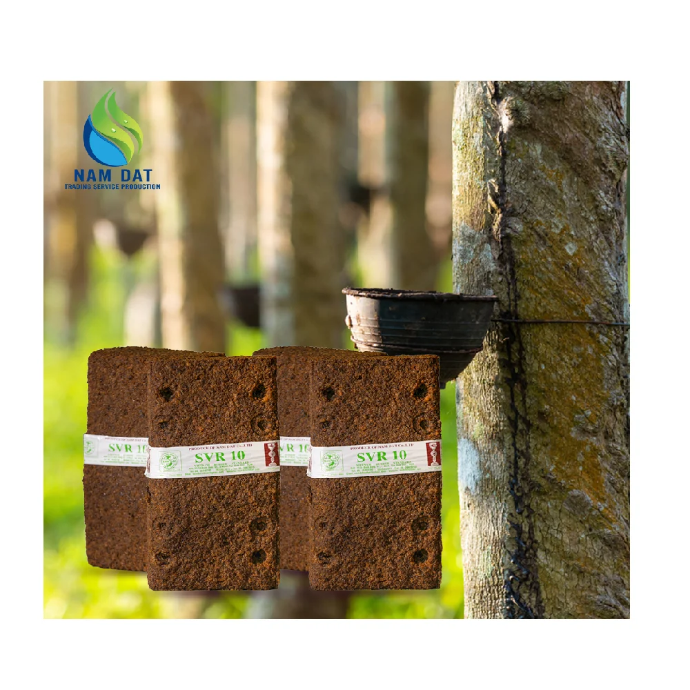 Wholesale Vietnam Manufacture Export Eco Friendly Flexible Brown Natural Rubber Raw Material SVR 10 (TSR 10) For Soles Shoes