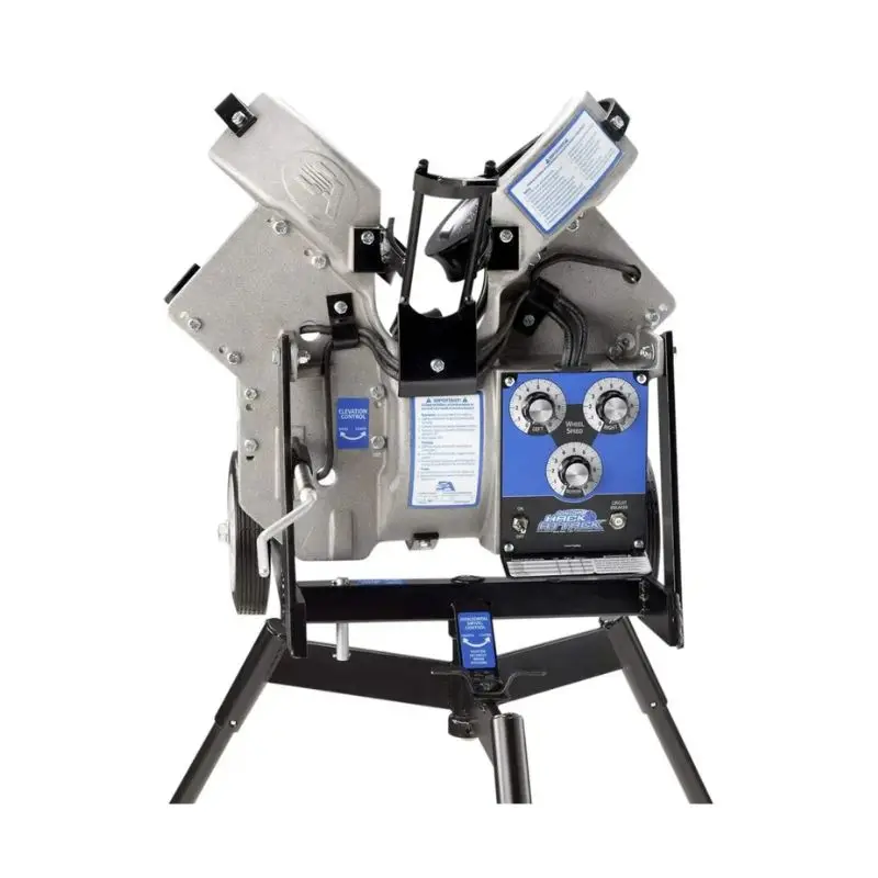 Best selling 3 Wheel Baseball Pitching Machine Hack Attack Sport Training