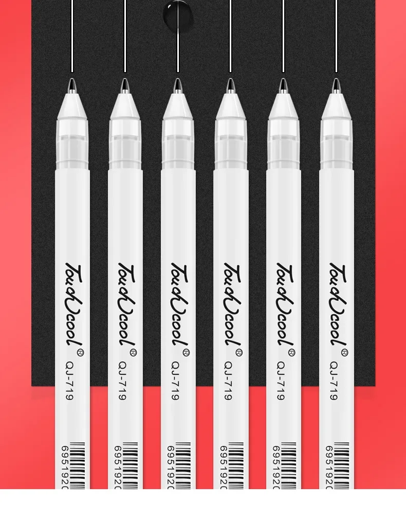 5 PCS White Manga Marker Pens Set 0.8 mm Permanent ink Scrapbook Tire Pen Waterproof School supplies Stationery Art brush pen