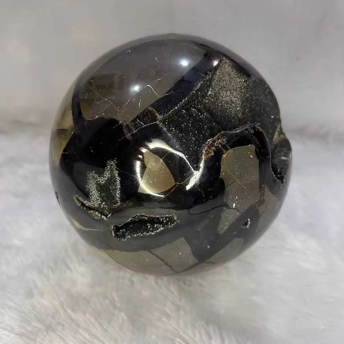 High quality Natural and precious stone Septerian Polished dragon Spheres stone For healing and energy & decoration stone sphere