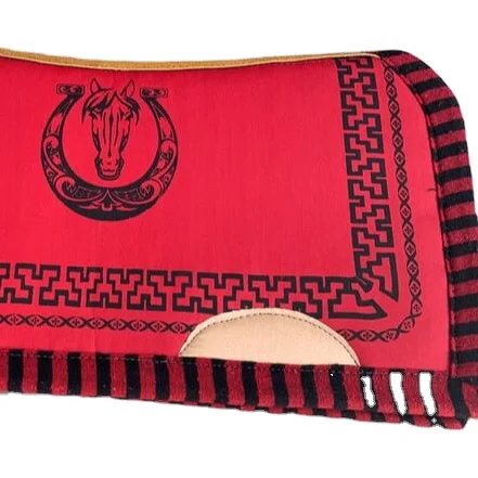 Western Saddle Blanket carona suadero charro para caballo Red Saadlepad English horse racing products from India