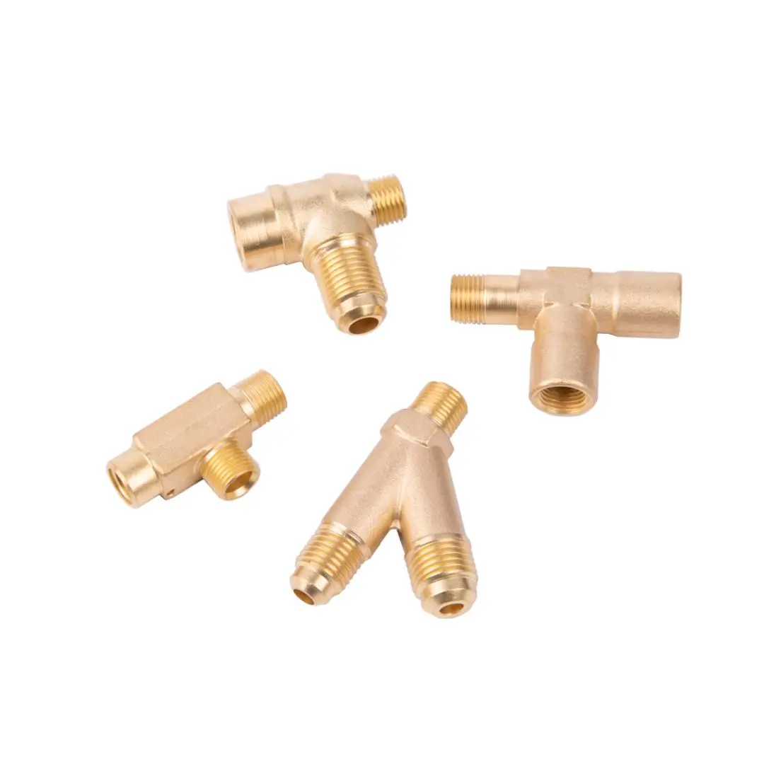 brass pipe t-joint for fuel and gas applications