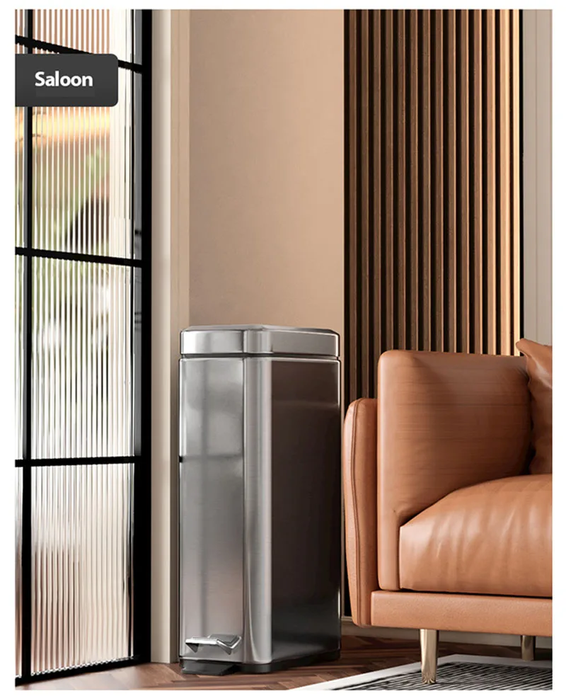 Stainless Steel Step Trash Can Garbage Bin for Kitchen