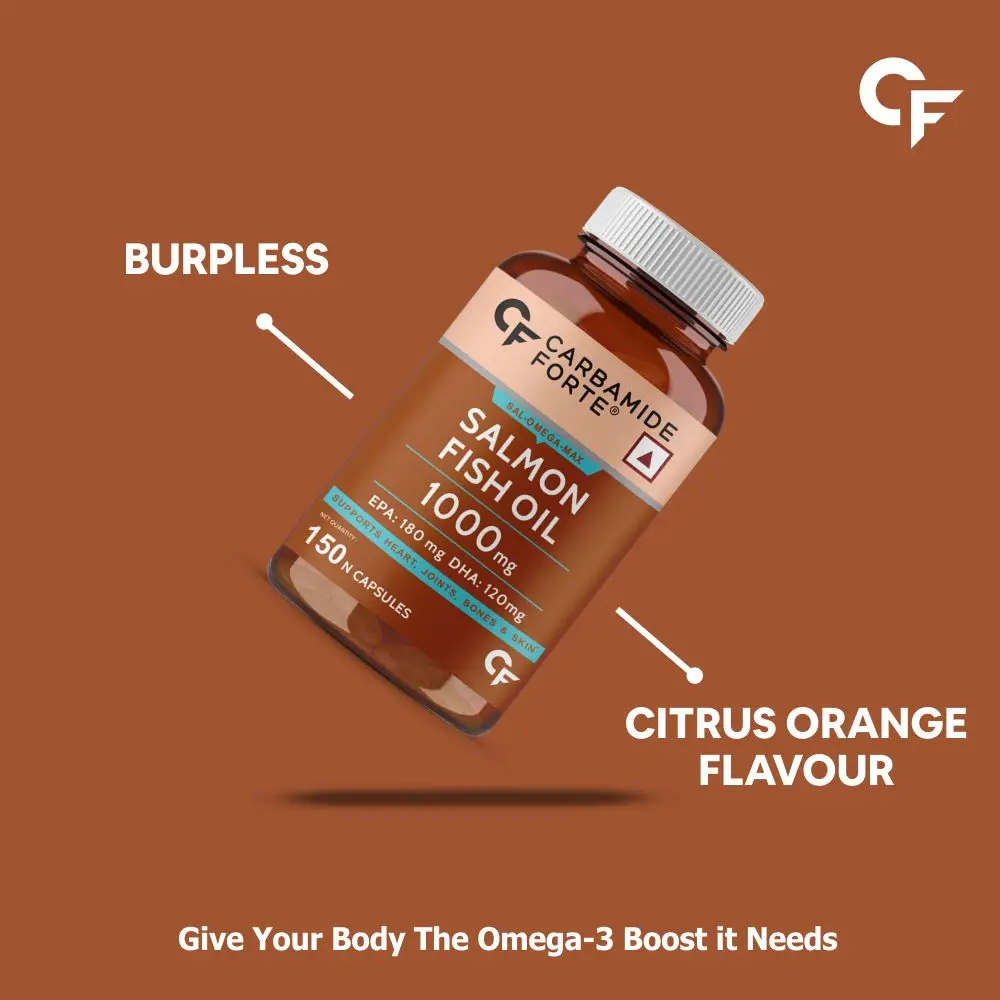 Salmon Fish oil 1000mg Softgel Capsule with Omega 3, for healthy heart, brain, strong joints, bones,and better blood circulation