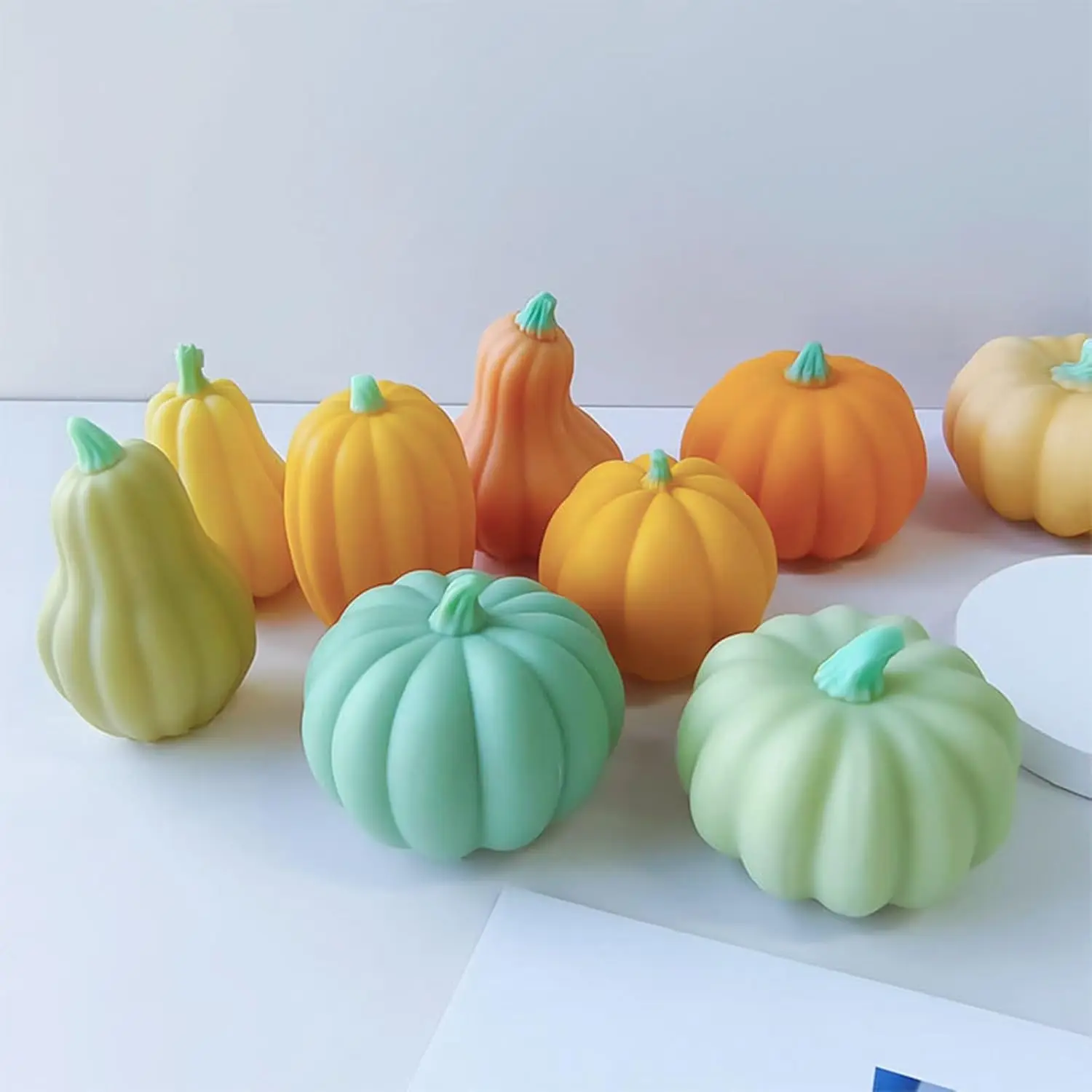 Pumpkin Shaped Wax Mould 3D Silicone Mold Cake/Soap Casting Molds Candle Molds Ornament Gifts for Jewelry Making